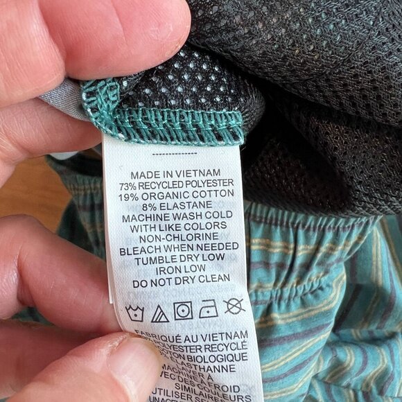 prAna Mens Metric E-Waist Swim Short SMALL / 8"L in Cove Stripe - Picture 6 of 6